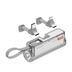 Pin Dự Phòng Sharge Flow Mini 5000mAh SP012 - Tích Hợp Cáp 2in1 Năng Lượng Mọi Lúc Mọi Nơi
