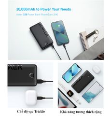 Pin Sạc Dự Phòng Anker 335 PowerCore 20K A1288 20000mAh, Sạc Nhanh PD 20W, Tương Thích Nhiều Thiết Bị, Sạc 3 Cổng USB