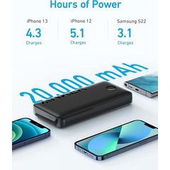 Pin Sạc Dự Phòng Anker 335 PowerCore 20K A1288 20000mAh, Sạc Nhanh PD 20W, Tương Thích Nhiều Thiết Bị, Sạc 3 Cổng USB