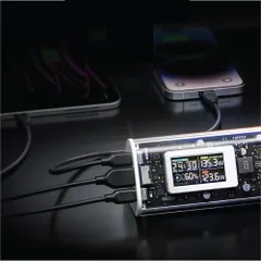 Pin sạc dự phòng Shargeek 170W S170 24000mAh - Sạc nhanh 3 thiết bị, thiết kế trong suốt Dark Side of the Moon, màn hình kỹ thuật số.