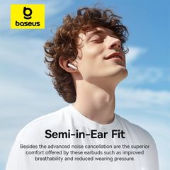 Tai Nghe Không Dây Baseus Bowie M3 - True Wireless Earphones, Âm Thanh Bass Sâu, Kết Nối Bluetooth 5.3, Thiết Kế Ergonomic, Sạc Nhanh, Màu Trắng/Xanh