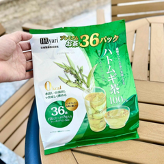 Trà Hayari Hatomugi Tea - Trà Thảo Mộc Hỗ Trợ Thanh Lọc và Làm Sáng Da Từ Hạt Ý Dĩ, Cam Thảo, 36 Gói