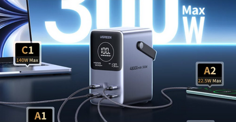 Trạm Sạc Dự Phòng Ugreen Nexode Pro PB770 48000mAh 300W - Sạc Nhanh PD, Hiển Thị Kỹ Thuật Số, Hỗ Trợ 5 Thiết Bị Đồng Thời