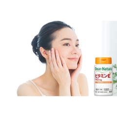 Viên Bổ Sung Vitamin E 140mg Asahi Dear Natura - Hỗ Trợ Sức Khỏe & Làm Đẹp Da, Dưỡng Tóc Khỏe Mạnh, Hộp 60 Viên