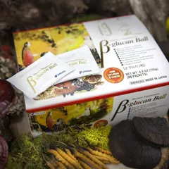 Viên uống Beta-Glucan Ball Umeken - Hỗ trợ tăng cường sức đề kháng, cải thiện sức khỏe từ 9 loại nấm quý, Hộp 30 gói