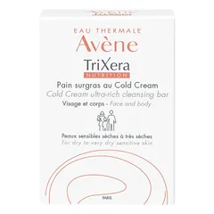 Xà Bông Tắm Rửa Mặt Avène TriXera Nutrition Cold Cream 100g cho Da Khô Nhạy Cảm - Làm Sạch Dịu Nhẹ và Dưỡng Ẩm Tối Ưu