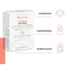 Xà Bông Tắm Rửa Mặt Avène TriXera Nutrition Cold Cream 100g cho Da Khô Nhạy Cảm - Làm Sạch Dịu Nhẹ và Dưỡng Ẩm Tối Ưu