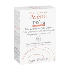 Xà Bông Tắm Rửa Mặt Avène TriXera Nutrition Cold Cream 100g cho Da Khô Nhạy Cảm - Làm Sạch Dịu Nhẹ và Dưỡng Ẩm Tối Ưu