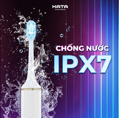Bàn Chải Đánh Răng Điện Kata WT001 Sạc Không Dây - Công Nghệ Đèn LED 8 Tia Xanh Làm Trắng Răng, Chống Nước IPX7, 5 Chế Độ Sử Dụng