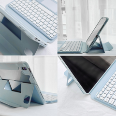 Bao da nam châm cho iPad kèm bàn phím tháo rời - Thiết kế bền bỉ, kết nối Bluetooth nhanh, nhiều màu sắc đa dạng