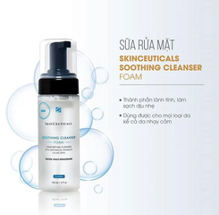 Bọt Rửa Mặt Dịu Nhẹ Skinceuticals Soothing Cleanser Foam 150ml - Sữa Rửa Mặt Cho Da Nhạy Cảm, Làm Sạch Và Dưỡng Ẩm Nhanh Chóng