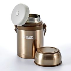 Hộp Cơm Giữ Nhiệt Inox 1L Zebra 152435 - Thiết Kế Miệng Rộng Chống Rò Rỉ, Bảo Quản Thức Ăn Lên Đến 12h