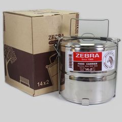 Hộp Đựng Thức Ăn Inox 304 Zebra 150142 - Thiết Kế 2 Tầng Cao Cấp, Chịu Lực, Thân Thiện Sức Khỏe