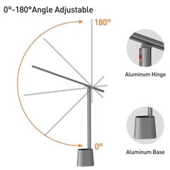 Đèn để bàn thông minh Baseus Smart Eye Series - Đèn LED gập đẹp, tiết kiệm điện, chống chói, phù hợp học tập & làm việc, màu trắng xám