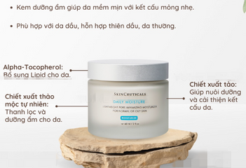 Kem Dưỡng Ẩm Da Dầu SkinCeuticals Daily Moisture 60ml - Se Khít Lỗ Chân Lông, Thẩm Thấu Sâu, Không Nhờn Dính