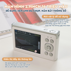 Máy Ảnh Kỹ Thuật Số Mini V2 50MP Super Zoom - Quay Video 4K, Zoom Quang Học, Thiết Kế Nhỏ Gọn, Chụp Ảnh Sắc Nét