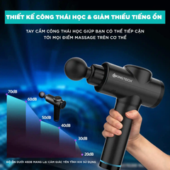 Máy massage cầm tay KINGTECH KH-720 Pro - Thiết bị massage 20 cấp độ, 6 đầu massage, thư giãn, phục hồi cơ bắp, dễ sử dụng