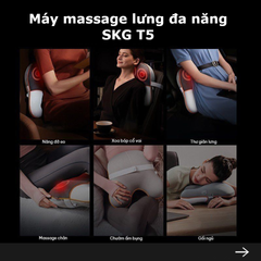 Máy Massage Lưng Đa Năng SKG T5 - Hỗ Trợ Giảm Đau Nhức, Chườm Nóng Hiện Đại, Thiết Kế Không Dây, 3 Chế Độ Massage Ổn Định