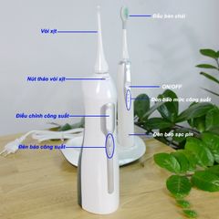 Máy Tăm Nước Siêu Âm RIO DCIT Kèm Bàn Chải Điện - Công Nghệ Làm Sạch Nhanh Chóng, Tăng Cường Sức Khỏe Nướu
