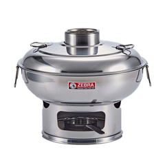 Nồi Lẩu Inox 304 Zebra Mongolian 26cm - Gắn Liền Nồi & Bếp, Thích Hợp Dã Ngoại, Nấu Lẩu Bằng Cồn