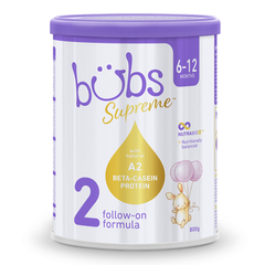Sữa Bubs Supreme 2 cho bé từ 6-12 tháng - Dinh dưỡng A2 tự nhiên, hỗ trợ phát triển toàn diện, 800g