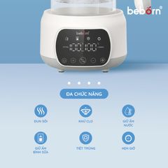 Bình Đun Nước Giữ Nhiệt Pha Sữa Điện Tử Beborn K05 - Giữ Ấm Liên Tục 72h, Chế Độ Đun Sôi và Hâm Nóng Tiện Ích, Màn Hình LED