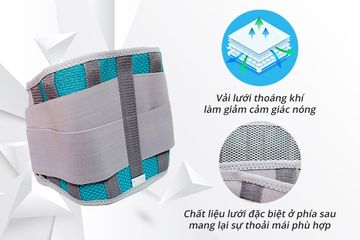 Đai Lưng Hỗ Trợ Cột Sống Eunice Med Aergo CPO-7202 - Giúp Giảm Đau Lưng, Thoải Mái Và Tùy Chỉnh Kích Thước S, M, L, XL