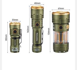 Đèn Pin Cầm Tay Siêu Sáng Naturehike CNK2300011 - Đèn Dã Ngoại Chịu Thời Tiết, Chiếu Sáng Tối Đa 2800LM, Phụ Kiện Tiện Lợi.