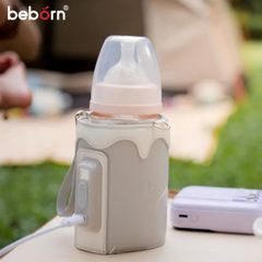 Dụng cụ hâm sữa du lịch Beborn TBW01WG - Thiết kế tiện lợi với 5 mức nhiệt, lý tưởng cho mẹ khi chăm sóc bé mọi lúc mọi nơi.