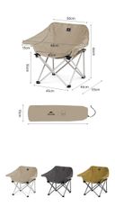 Ghế xếp thư giãn gấp gọn Naturehike Armrest Moon Chair CNH23JU13002 - Thiết kế công thái học, khung thép chắc chắn, lý tưởng cho cắm trại và dã ngoại