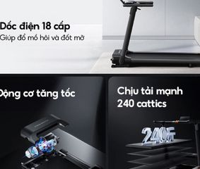 Máy Chạy Bộ Xiaomi KingSmith K20S - Động Cơ Không Chổi Than, Tối Đa 16Km/h, Tải Trọng 120Kg, Thảm Rộng 640mm Chuyên Dụng Cho Tập Luyện Tại Nhà