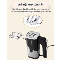 Máy Đánh Trứng Cầm Tay Sokany SK6621 - Công Suất 800W, 5 Tốc Độ, Phù Hợp Làm Bánh và Kem Tích Hợp Đầu Trộn, Dễ Dàng Sử Dụng