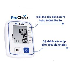 Máy Đo Huyết Áp Nhịp Tim Tự Động Procheck 3UG1-2P - Thiết Kế Nhỏ Gọn, Đo Chính Xác, Lưu Bộ Nhớ 30 Lần, Dành Cho Người Cao Tuổi