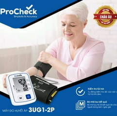 Máy Đo Huyết Áp Nhịp Tim Tự Động Procheck 3UG1-2P - Thiết Kế Nhỏ Gọn, Đo Chính Xác, Lưu Bộ Nhớ 30 Lần, Dành Cho Người Cao Tuổi
