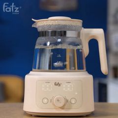 Máy Hâm Sữa Fatzbaby HiQuick 3 - Đun Nước Pha Sữa Thủy Tinh, Màn Hình LED, Chức Năng Tiệt Trùng 30 Phút, Dung Tích 1.3L