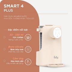 Máy Đun và Hâm Nước Pha Sữa Fatzbaby Smart 4 Plus 2000ml - Thiết Kế Hiện Đại, An Toàn Với Khóa Trẻ Em, Điều Khiển Cảm Ứng LED