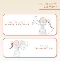 Máy Hút Sữa Bằng Tay Fatzbaby Handy 5 FB1011HY - Giải Quyết Dư Sữa Hiệu Quả Với Phễu Silicon Mềm Dẻo, Tiện Lợi Cho Mẹ