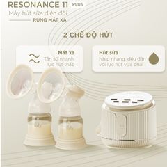 Máy Hút Sữa Điện Đôi Fatzbaby Resonance 11 Plus FB1230BT - Thiết Kế Êm Ái, Pin 2500mAh, Kích Thích Tiết Sữa Tối Ưu