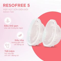 Máy Hút Sữa Điện Đôi Rảnh Tay Fatzbaby Resofree 5 FB1380VN - Pin 2200mAh, 12 Cấp Độ, Độ Ồn Dưới 45dB, Tiện Lợi Khi Sử Dụng