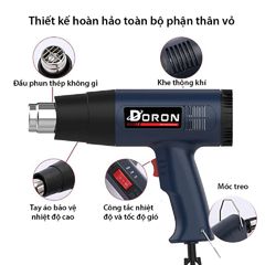 Máy khò nhiệt đa năng Doron KT-806 2500W - Thiết bị gia dụng cầm tay khò màng co, đóng seal, dán decal, bọc quà hiệu quả