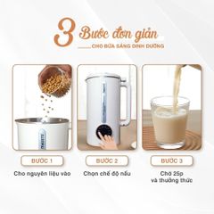Máy Làm Sữa Hạt Chống Trào MsLove Masuto 1L, Cảm Ứng, 10 Chương Trình Tự Động, Dành Cho Gia Đình 2-4 Người Sử Dụng