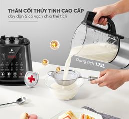 Máy Làm Sữa Hạt Đa Năng Elmich CBE-3902 - Công Suất 800W, Điều Khiển Cảm Ứng, Xay Sinh Tố, Nấu Cháo, Thiết Kế Hiện Đại, Dễ Vệ Sinh