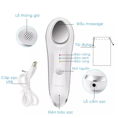 Máy Massage Đẩy Tinh Chất Nóng Lạnh TouchBeauty TB1389 - Cải Thiện Độ Đàn Hồi Và Săn Chắc Cho Da Mặt, Thiết Kế Nhỏ Gọn Tiện Lợi