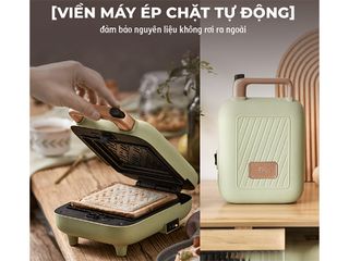 Máy Nướng Bánh Mì 2 Khay Bear C06M1 600W - Nướng Đều Bánh Sandwich Tự Động, Thiết Kế Gọn Nhẹ, An Toàn, Chống Dính