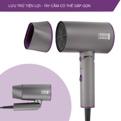 Máy Sấy Tóc Ion Âm Gấp Gọn Lebenlang LBH3088 - Công Nghệ Chăm Sóc Tóc Hiện Đại và Tiện Lợi, 2100W, Thiết Kế Du Lịch