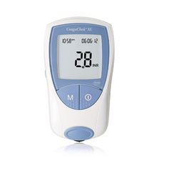 Máy thử đông máu CoaguChek XS - Thiết bị đo INR tại nhà, chính xác và nhanh chóng, màn hình LCD dễ sử dụng, bộ nhớ 100 kết quả.