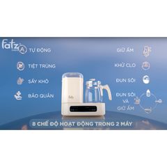 Máy Tiệt Trùng Sấy Khô Fatzbaby Multimax 8 FB9022BK - Đun và Hâm Nước Pha Sữa Đa Năng, Tiện Lợi Cho Mẹ Bỉm Sữa