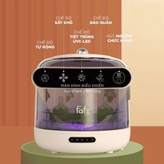 Máy úp bình sữa Fatzbaby Tidy 2 - Tiệt trùng UVC và sấy khô, Dung tích 13L, Giữ tiệt trùng lên đến 72 giờ, Phù hợp cho gia đình
