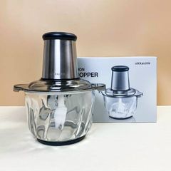 Máy Xay Thịt Cối Thủy Tinh Lock&Lock EJM186SLV 2.4L - Công Suất 400W, Lưỡi Dao Kép Bằng Thép Không Gỉ, Chất Liệu Bền, Thiết Kế Gọn Nhẹ