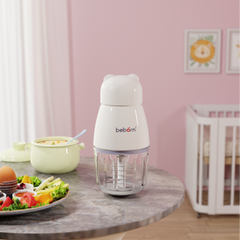 Máy Xay Thức Ăn Cho Bé Beborn FG02 - 200W, Lưỡi Dao Inox 6 Cách, Cốc Thủy Tinh 300ml, An Toàn, Dễ Dùng, Giúp Làm Súp, Sinh Tố Cho Bé